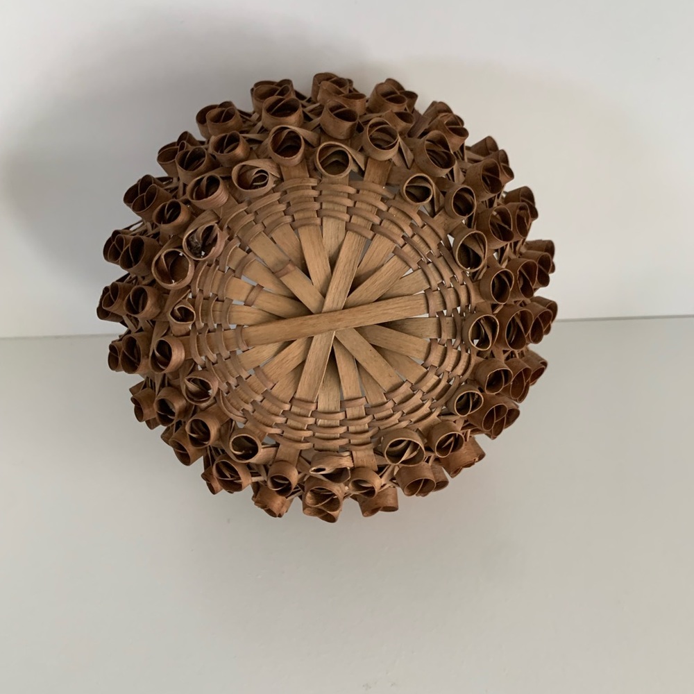 Antique Tramp Art Basket - Picture 3 of 4